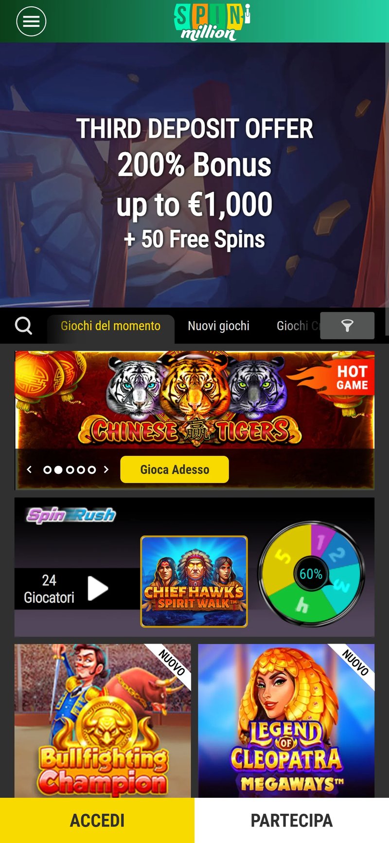 Overview of spinmillion casino